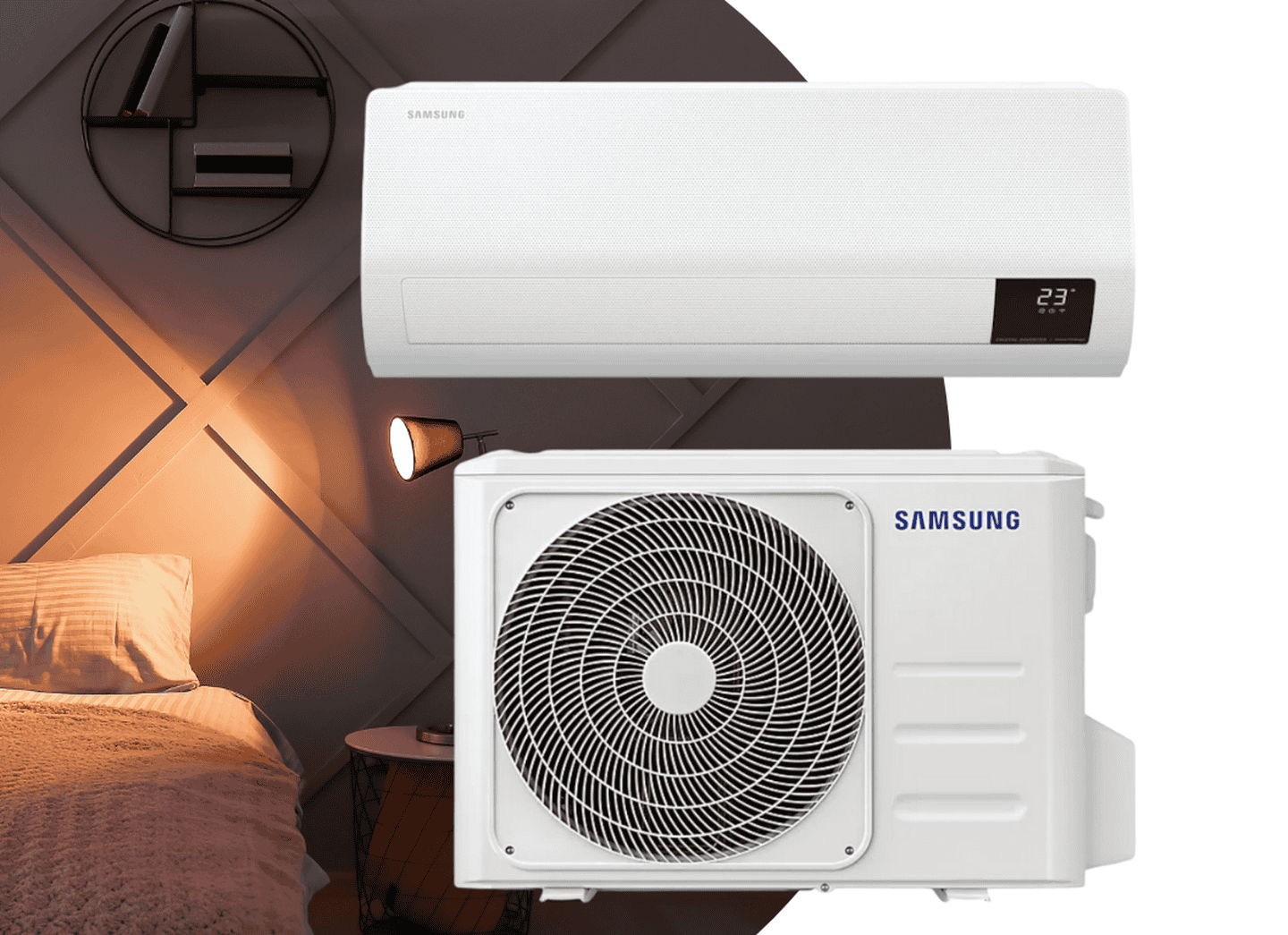 Кондиціонер Samsung Airise ﻿WindFree Mass AR09BXHCNWKNUA 2,5 кВт, до 25 кв.м, фреон R32, інверторний до -15°C
