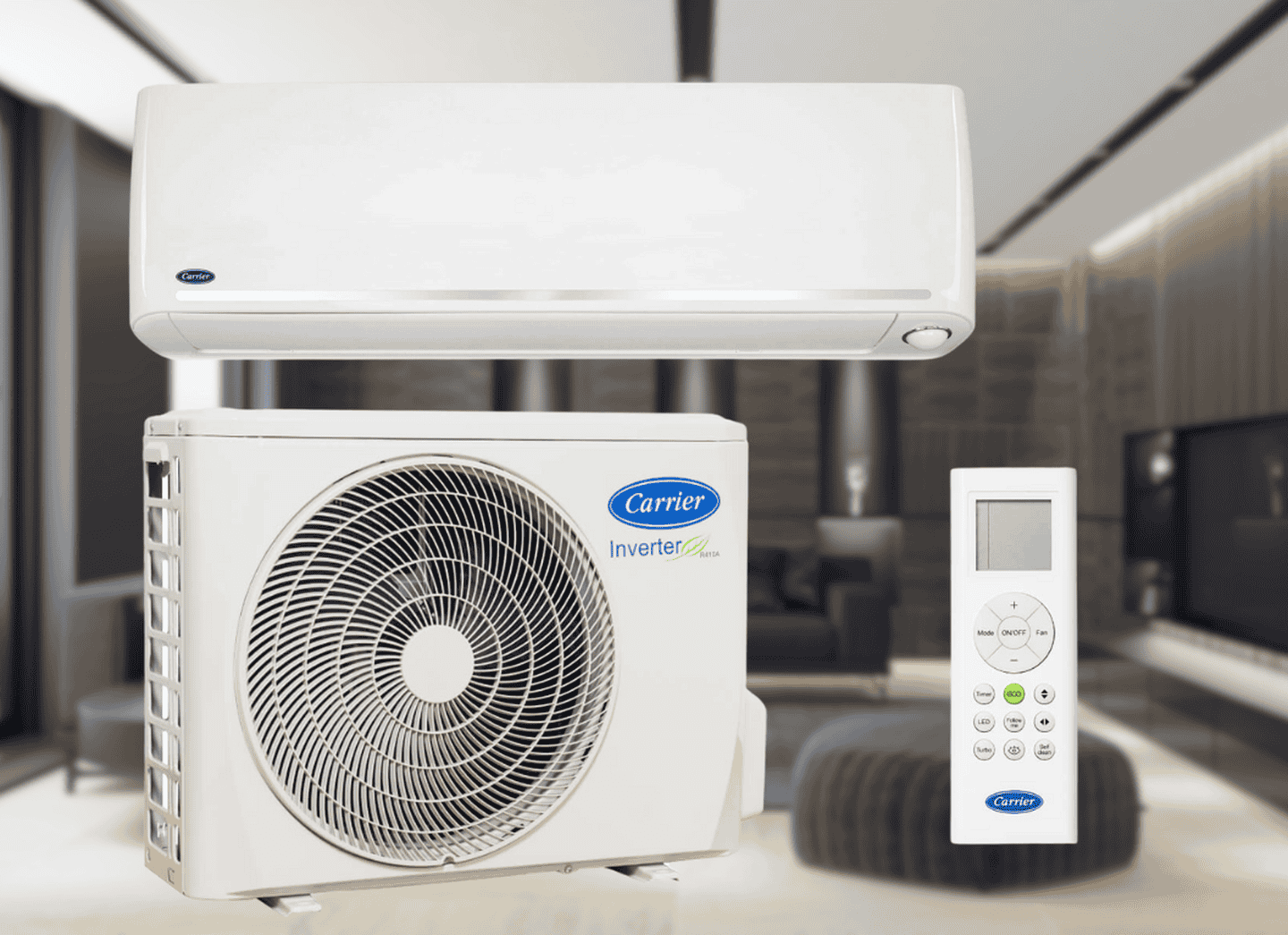 Кондиціонер Carrier до 25 м² серія QHP модель 42QHP09E8S 2.64 кВ, інверторний до -25°C