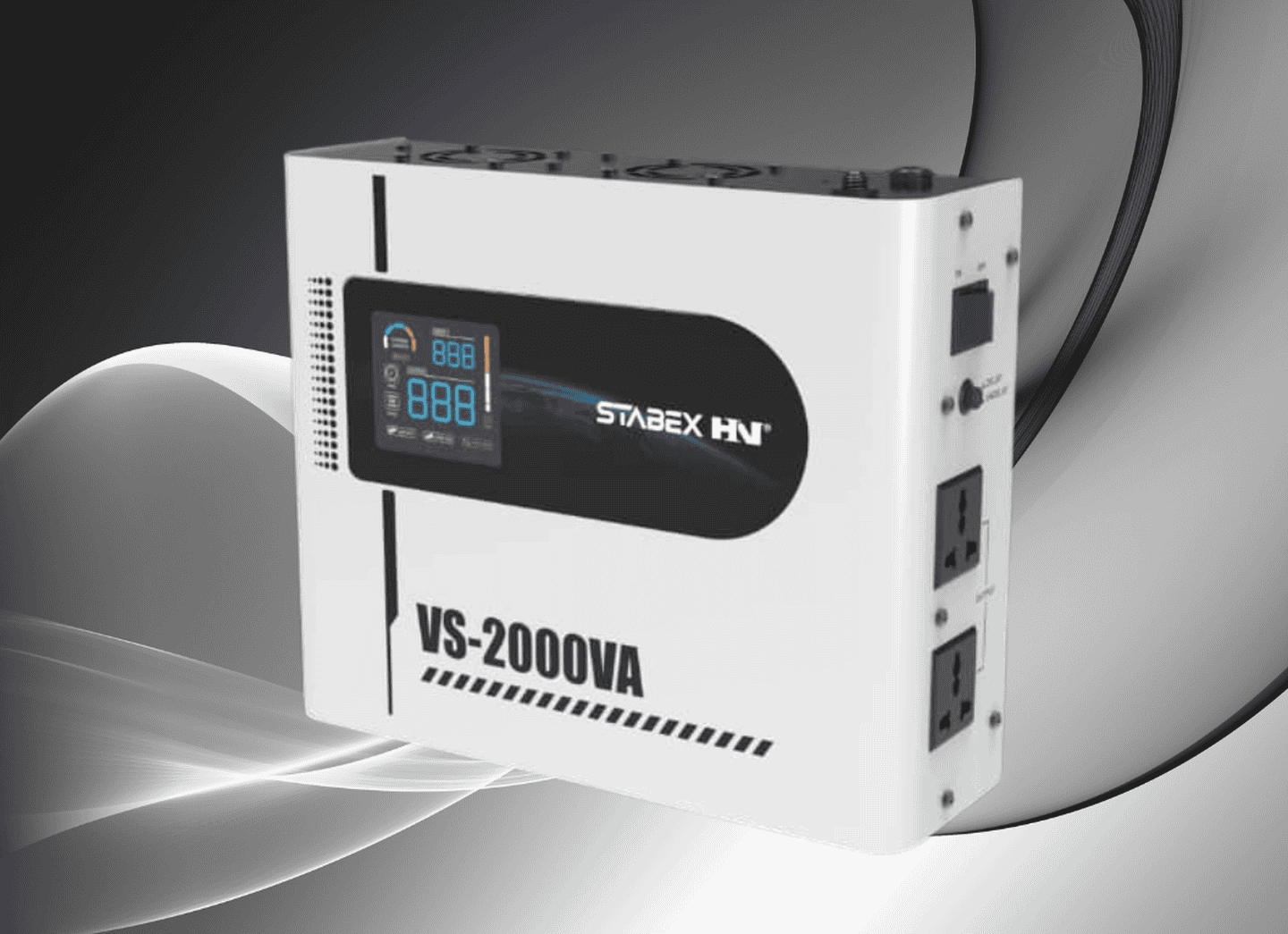 Стабілізатор напруги Stabex VS-2000VA, 2200 Вт, симісторний, 16 ключів, підходить для сонячних інверторів