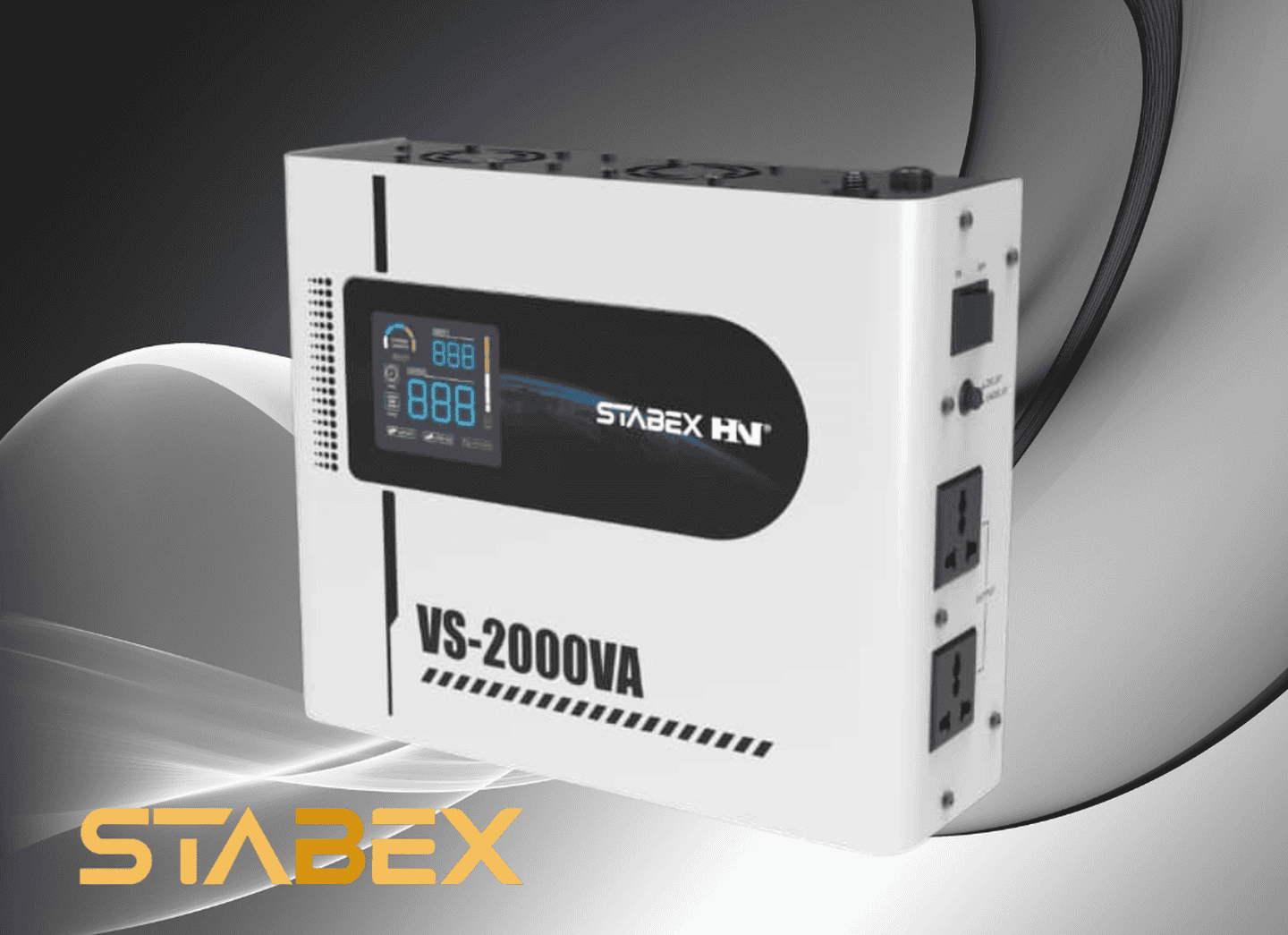 Стабілізатор напруги Stabex VS-2000VA, 2200 Вт, симісторний, 16 ключів, підходить для сонячних інверторів