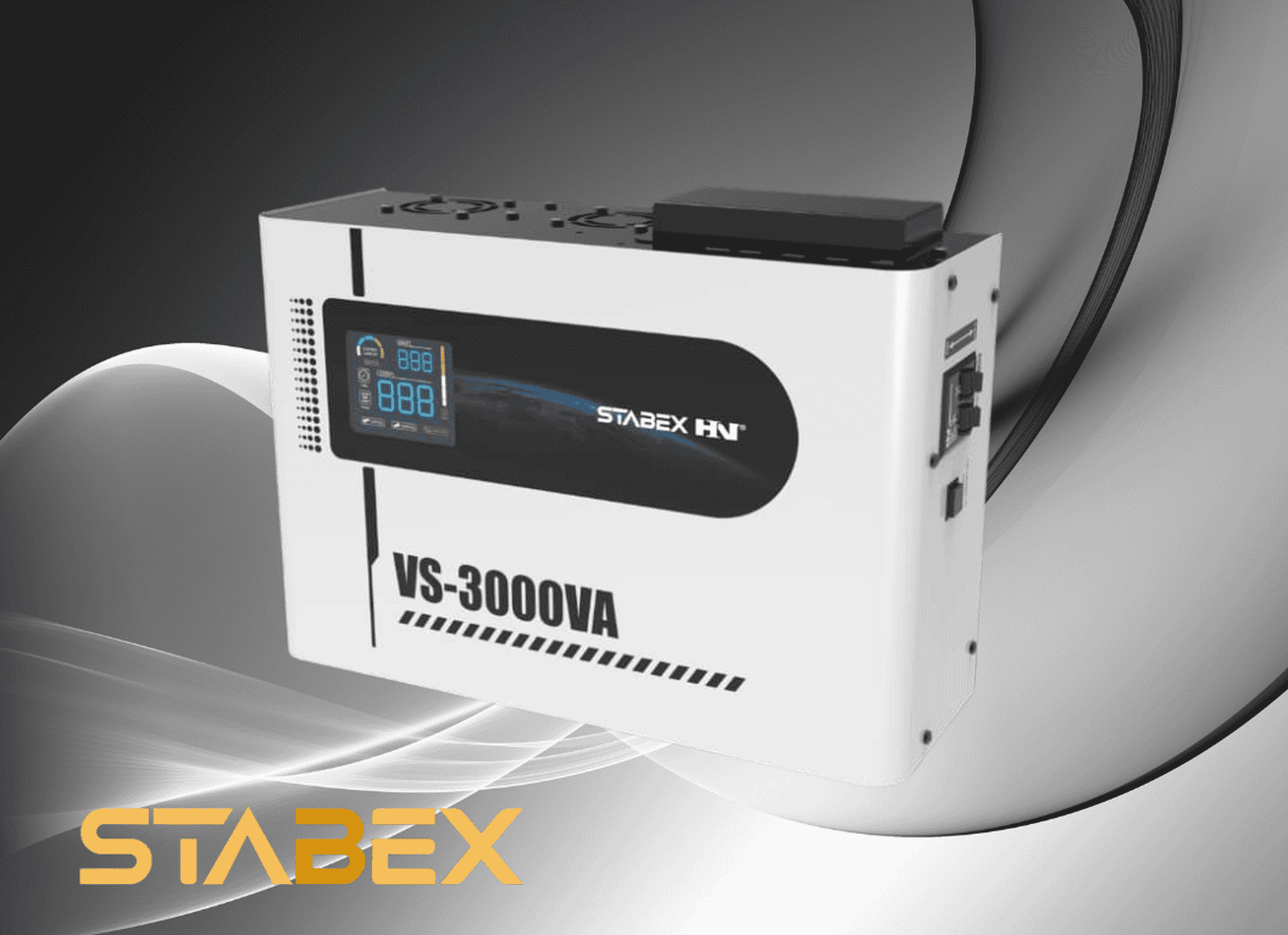 Стабілізатор напруги Stabex VS-3000VA, потужність 3500 Вт, симісторний, 16 ключів, підходить для сонячних інверторів