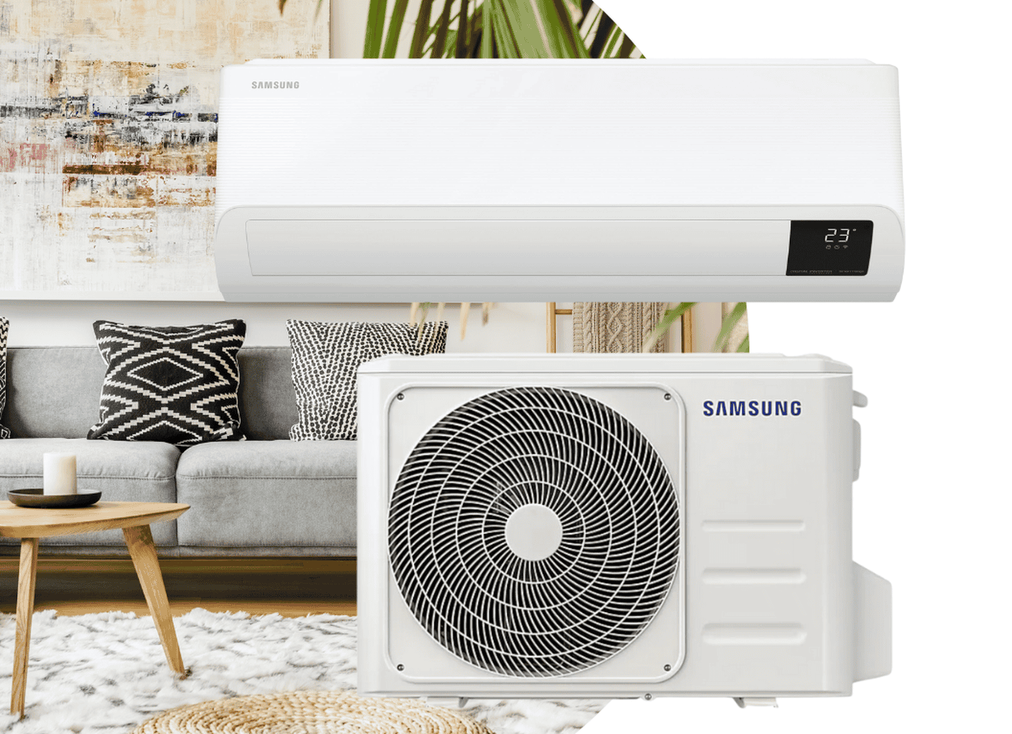 Кондиціонер Samsung Nordic WiFi AR09TXFYBWKNEE 2,5 кВт, до 25 кв.м, фреон R32, інверторний до -30°C