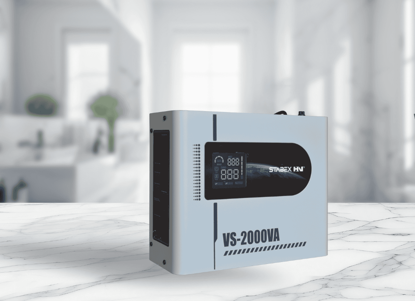 Стабілізатор напруги Stabex VS-2000VA, 2200 Вт, симісторний, 16 ключів, підходить для сонячних інверторів