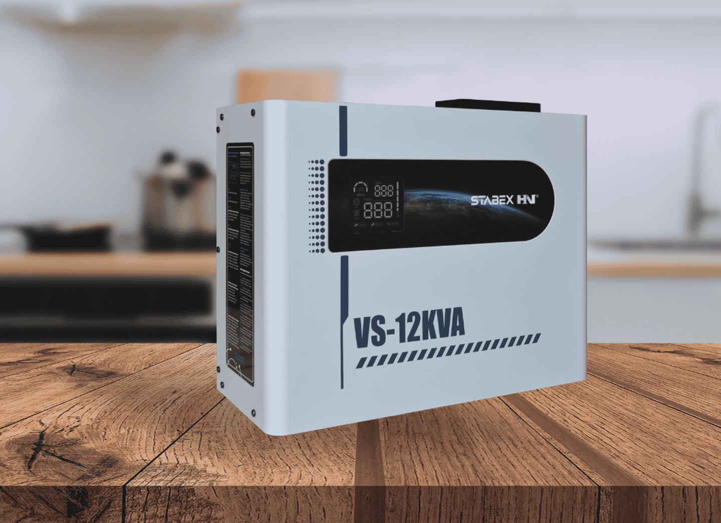 Стабілізатор напруги Stabex VS-12KVA, потужність 12 кВт, симісторний, 16 ключів, підходить для сонячних інверторів