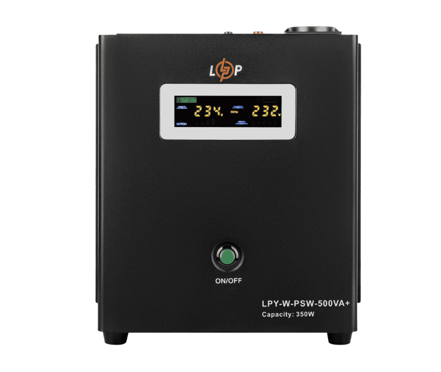 Комплект резервного живлення (UPS W500VA + АКБ GL 780W) для котла LogicPower ДБЖ (12V LPY-W-PSW-500VA+(350Вт)5A/10A)+ акумулятор гелевий (LPM-GL 12V – 65 Ah)