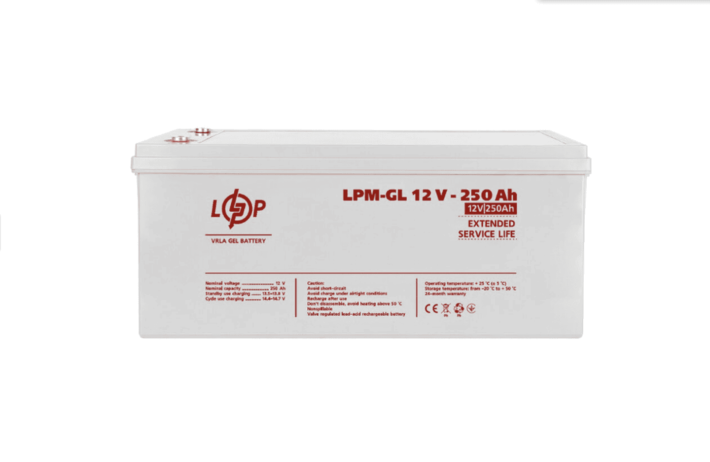 Аккумулятор гелевый LogicPower LPM-GL 12V — 250 Ah для ИБП, для солнечных батарей, для аварийного освещения