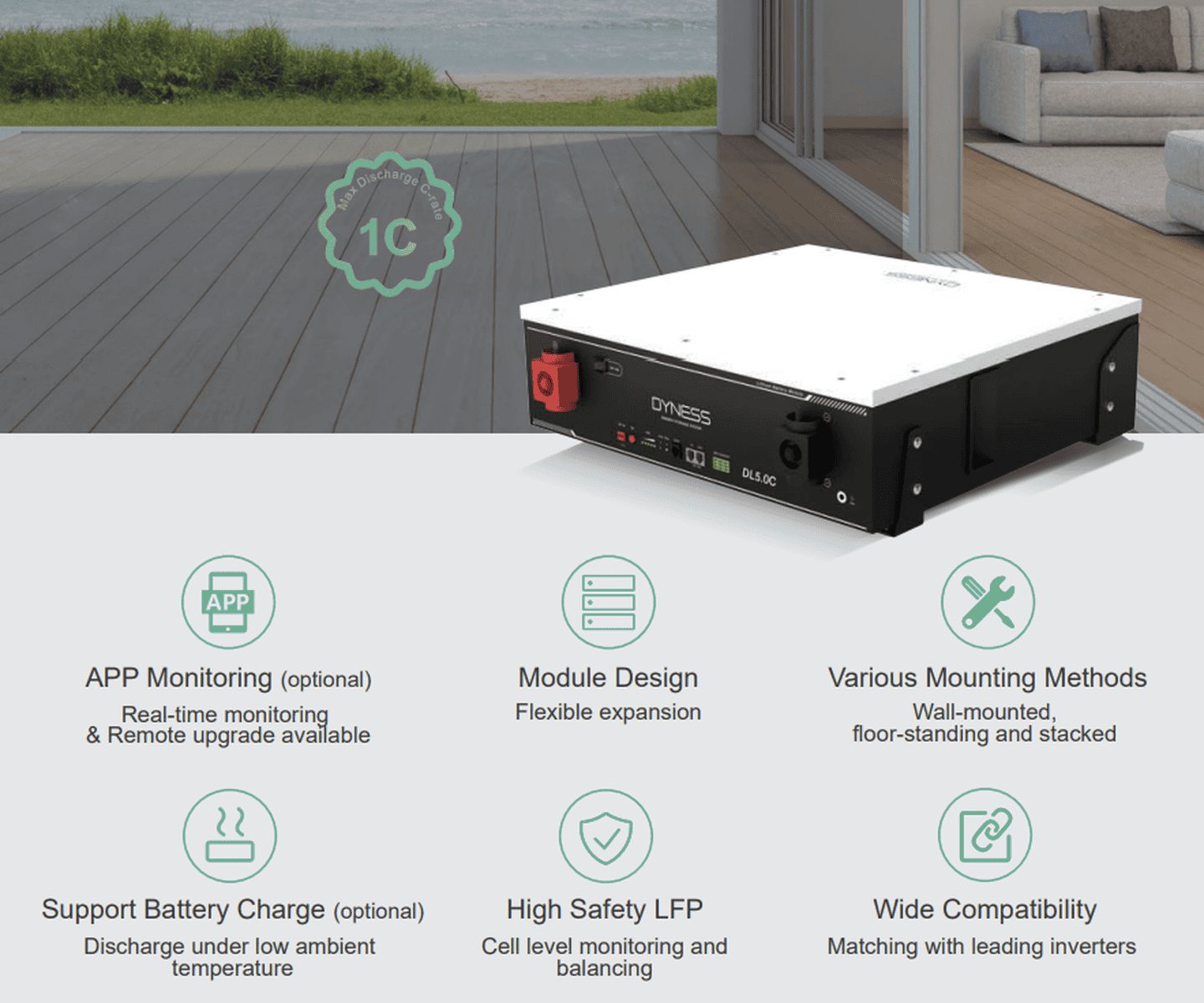 Литиевый аккумулятор Dyness DL5.0C мощность 5,12 кВт/ч