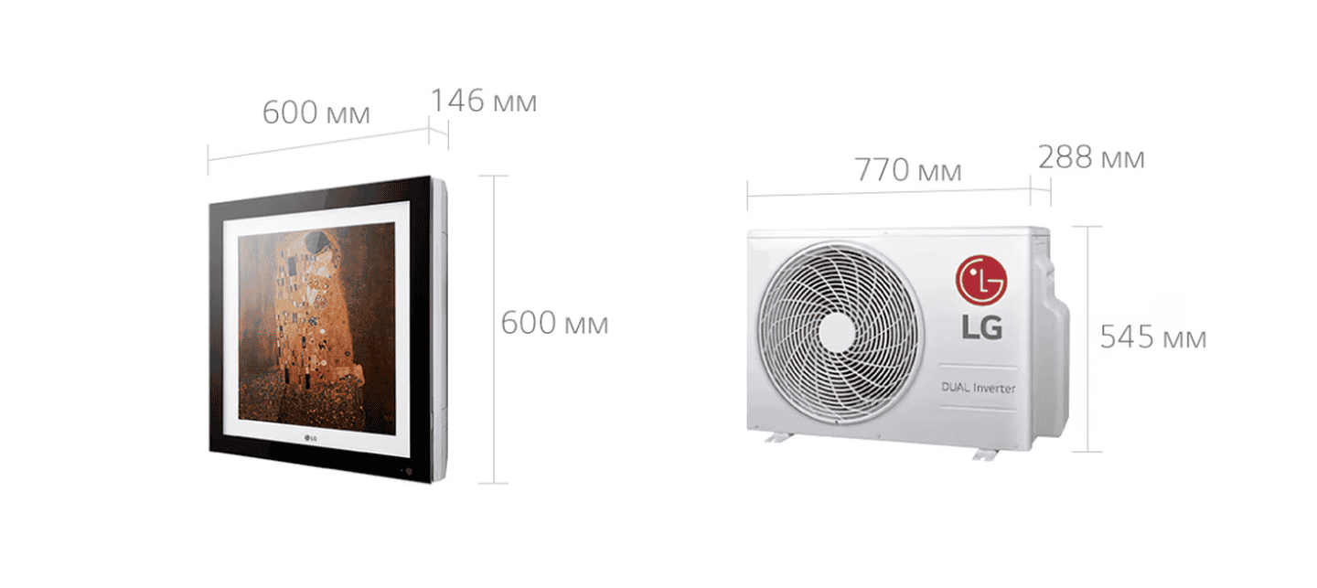 Кондиціонер LG A12FT ArtCool Galery 3,5 кВт, інвертор, 35 кв. м, до -15°C