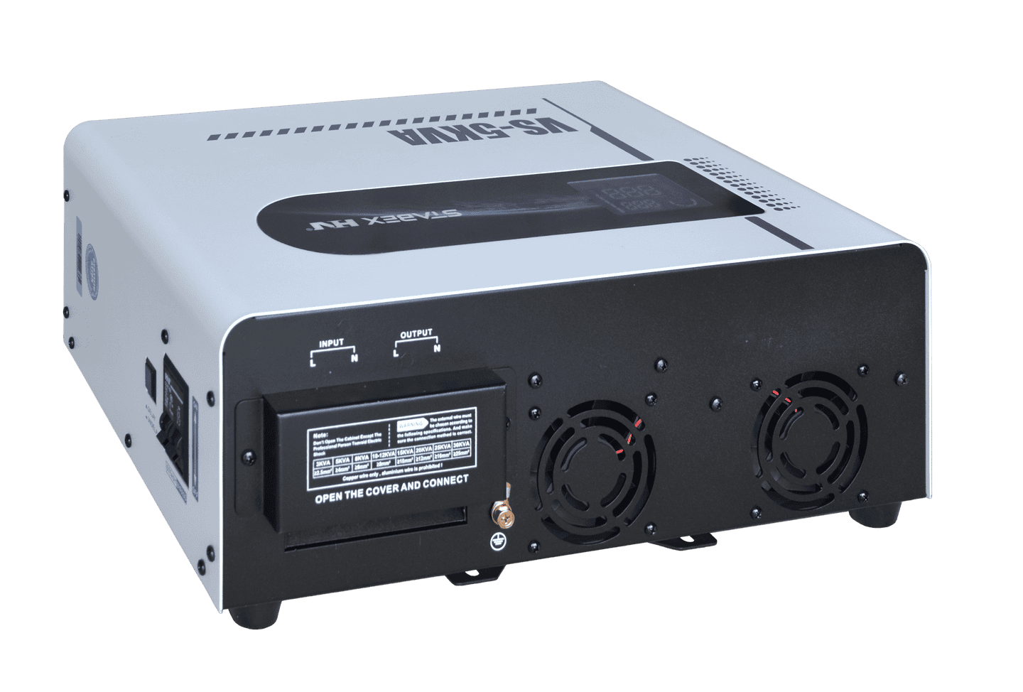 Стабілізатор напруги Stabex VS-5KVA, потужність 5500 Вт, симісторний, 16 ключів, підходить для сонячних інверторів