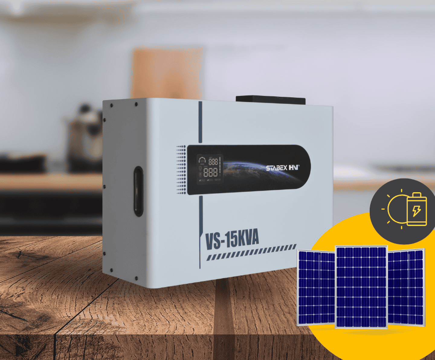 Стабілізатор напруги Stabex VS-15KVA, потужність 15 кВт, тиристорний, 16 ключів, підходить для сонячних інверторів