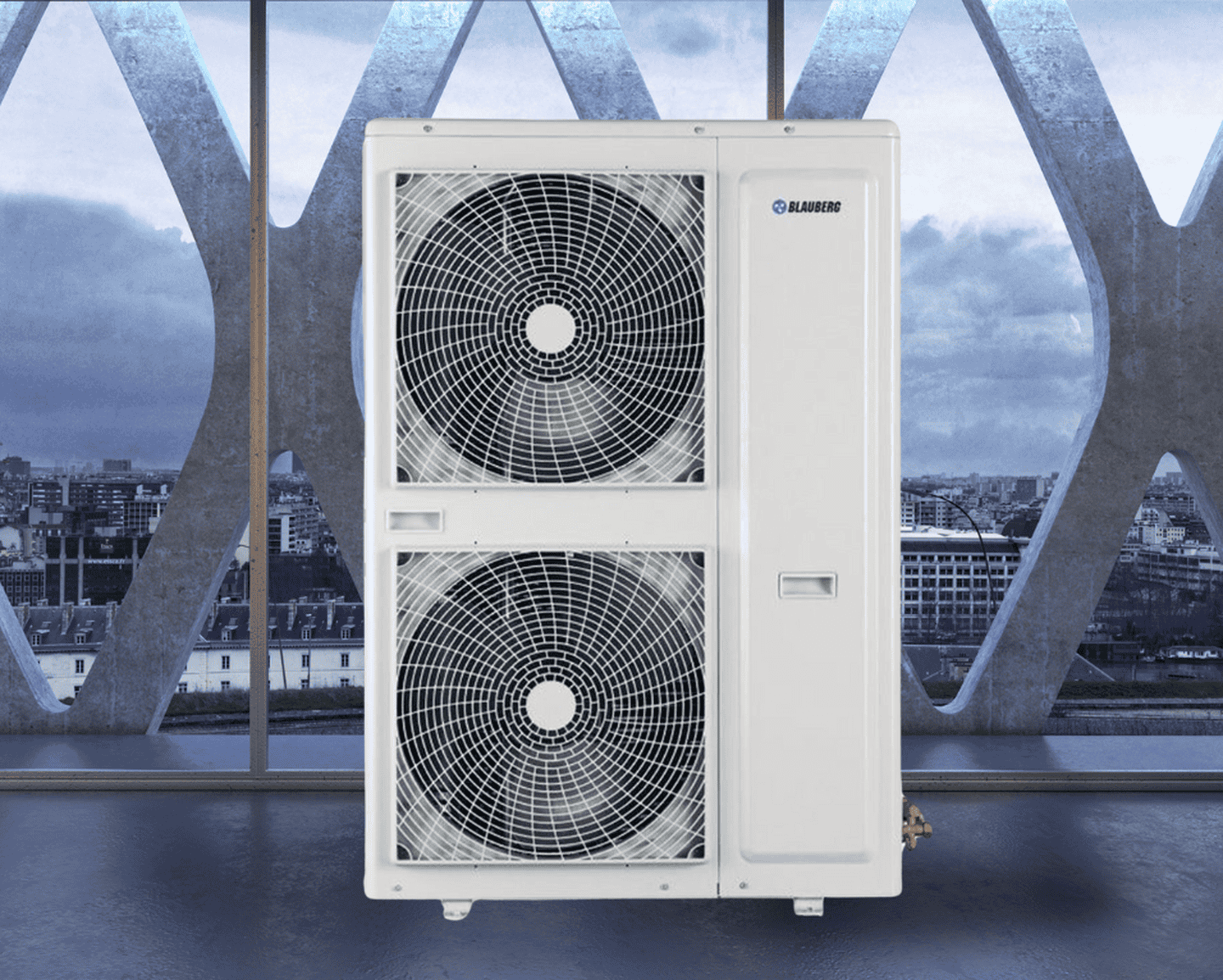 Тепловий насос BLAUBERG BLHP-R120-P-M/3R3A 12 кВт, інвертор до -28°C, моноблок до 120 кв.м, 380 В