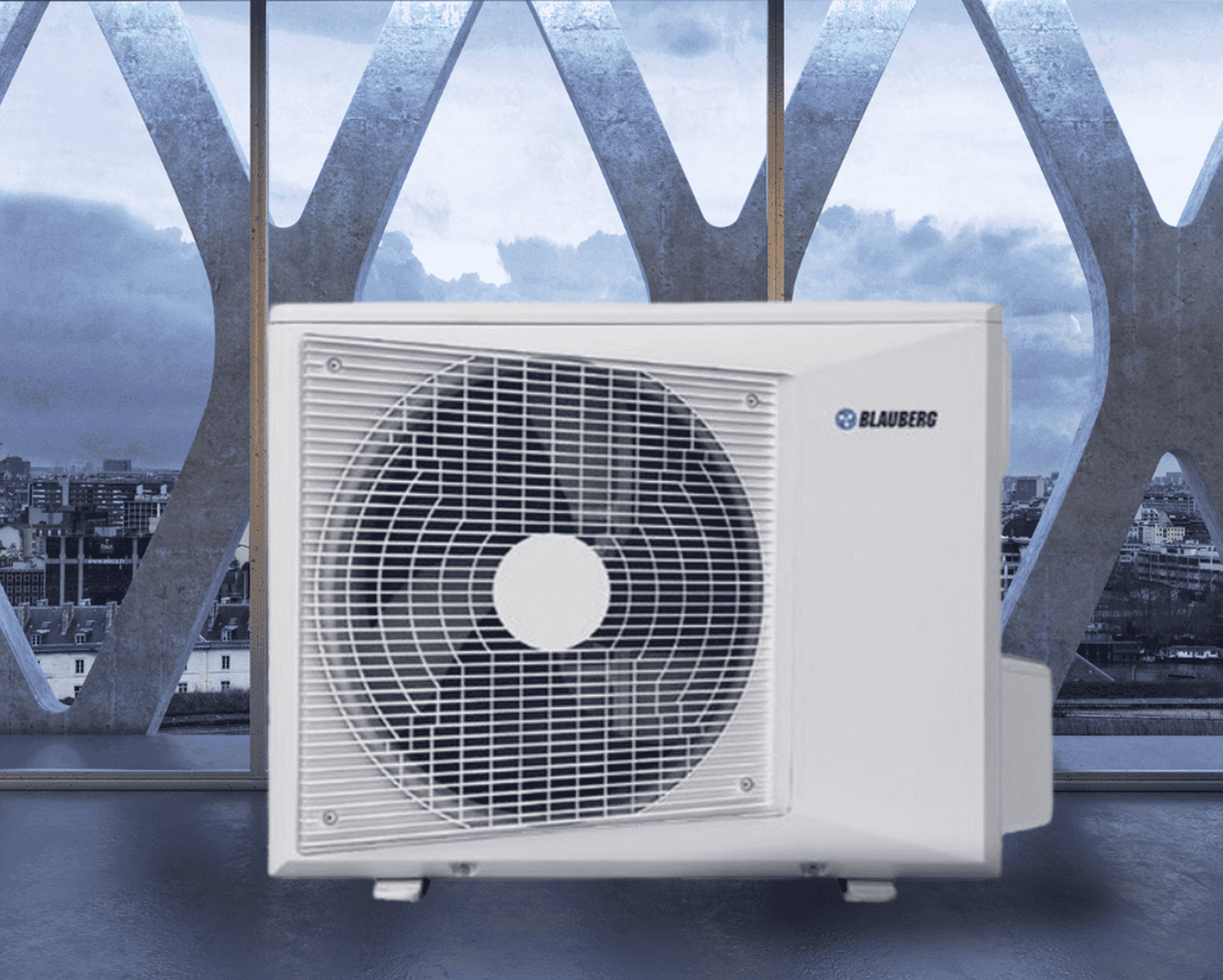 Тепловий насос BLAUBERG BLHP-R040-P-M/1R3A 4 кВт, інвертор до -28°C, моноблок до 50 кв.м, 220 В