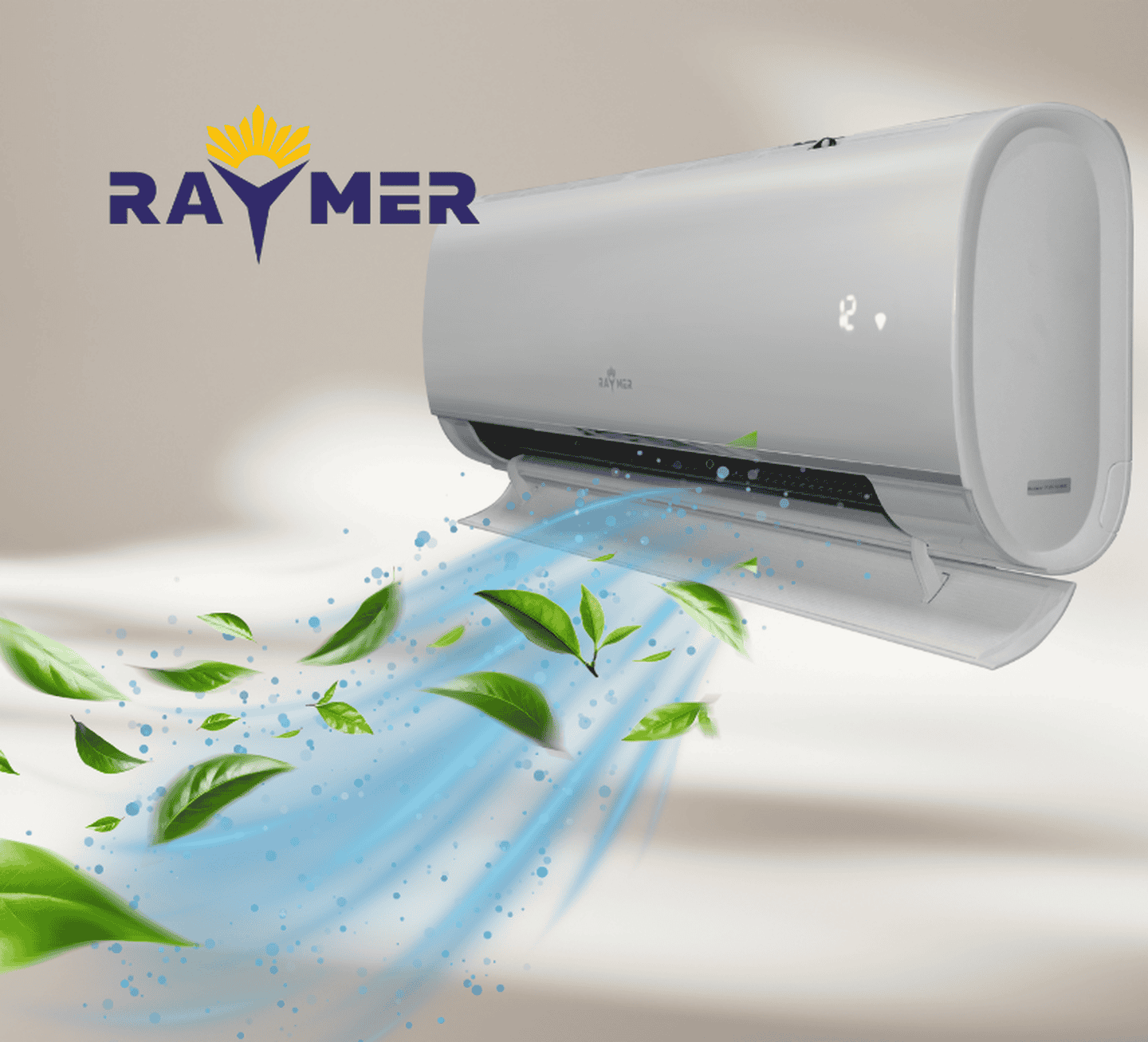 Настінний фанкойл Raymer FAN-51BGW, вбудований Wi-Fi, інверторний 510 м³/год, 2,7 кВт, до 30 м²