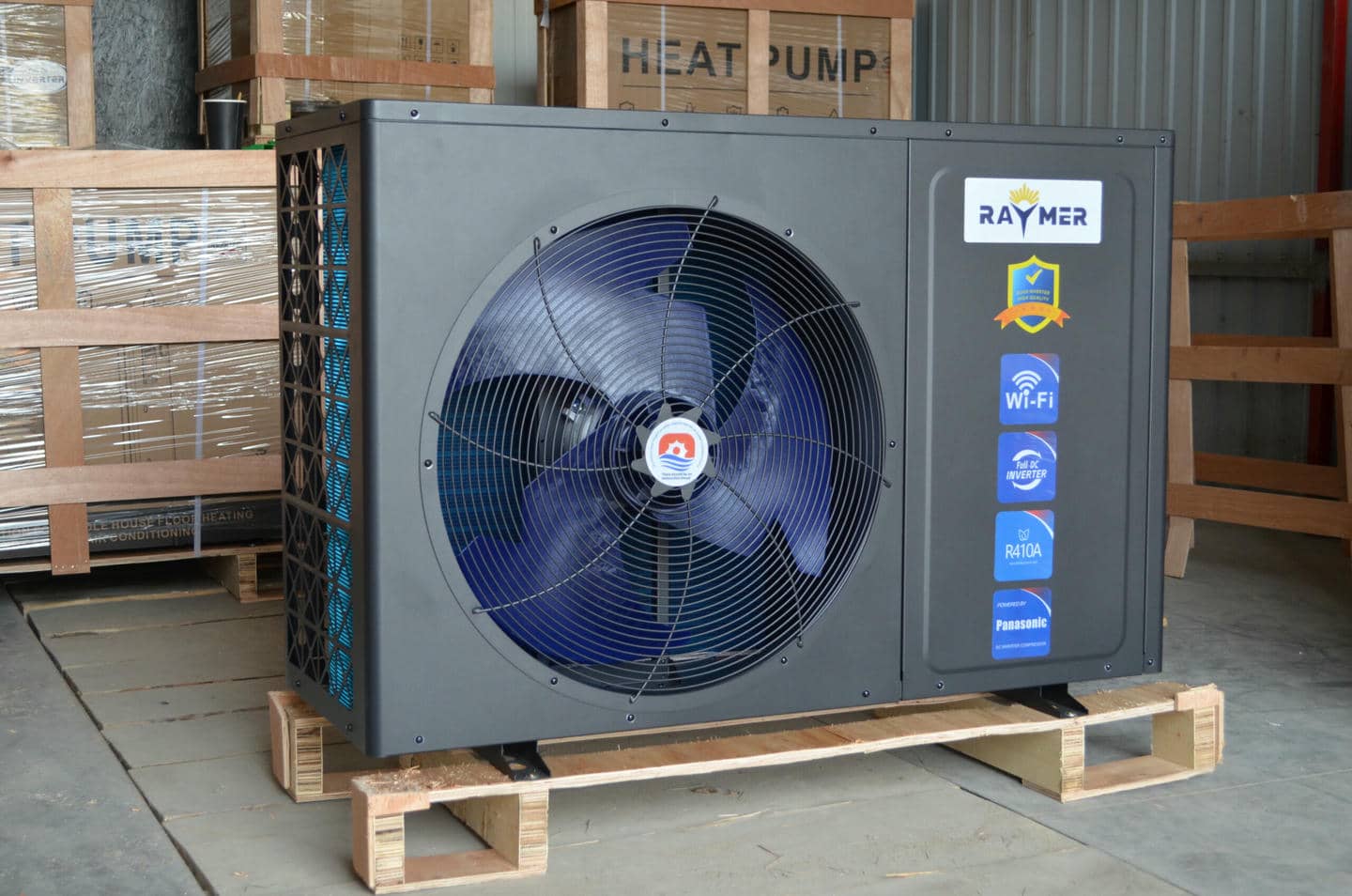 Тепловий насос повітря-вода Raymer RAY-15DS2-EVI на 15 кВт, інвертор до -30 °C, спліт-система до 180 кв.м. 380V