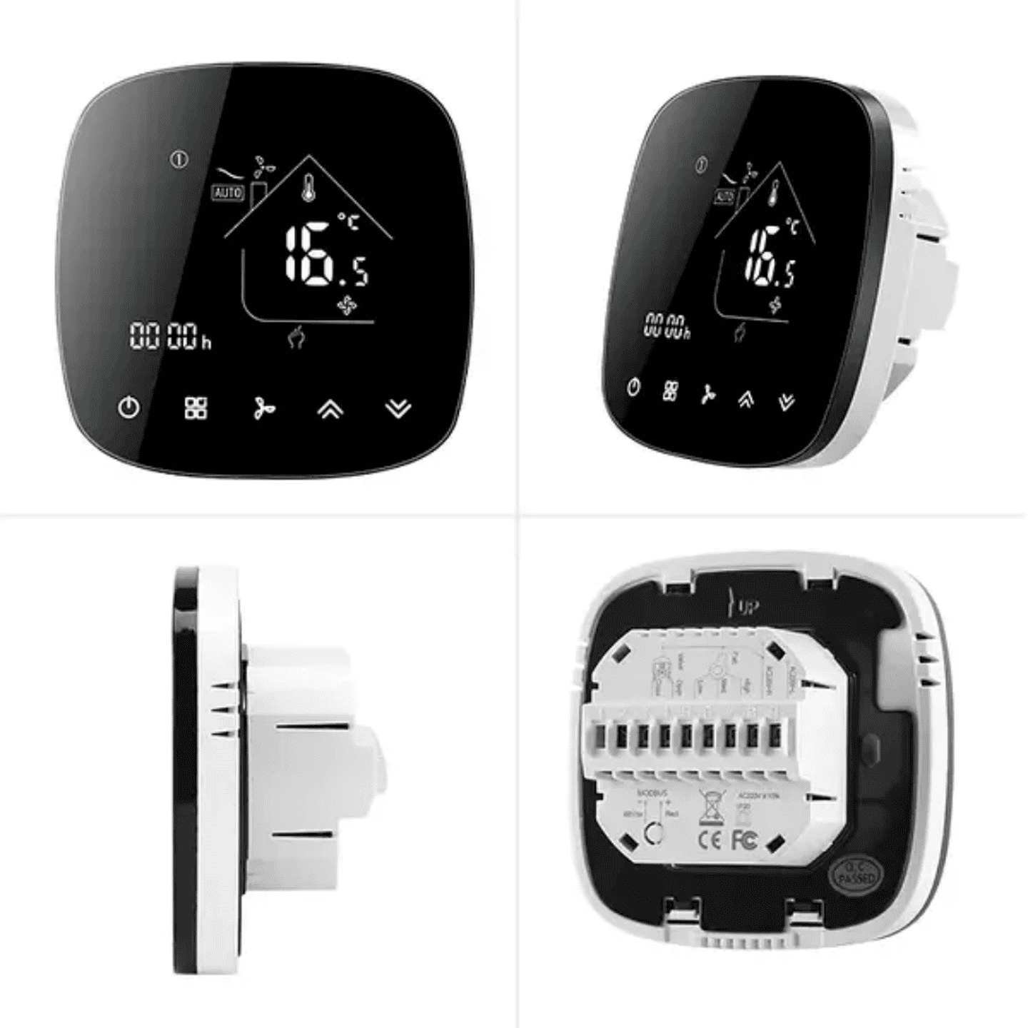 Електронний сенсорний термостат THP-1001ALW TUYA для фанкойлів Midea/Idea
