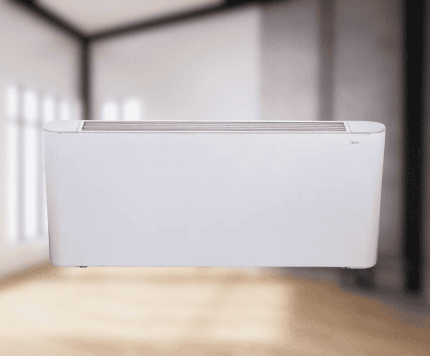 Підлогово-стельовий фанкойл Midea MKH2-350-R4 (4,2 кВт), площа до 35 м², без пульту, з чотирирядним теплообмінником