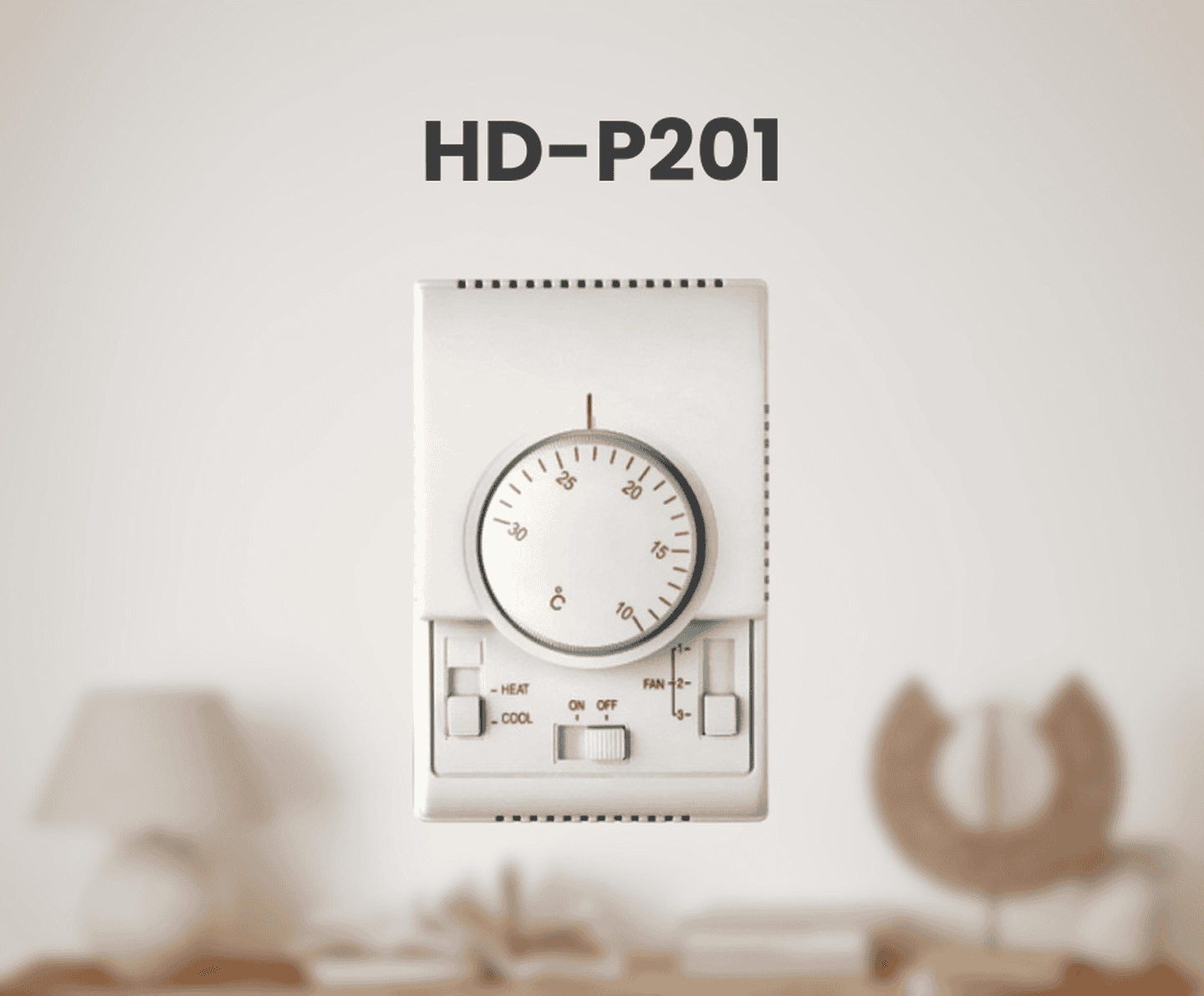Контролер для фанкойлів настінний, дротовий пульт термостат Midea/Idea HD-P201