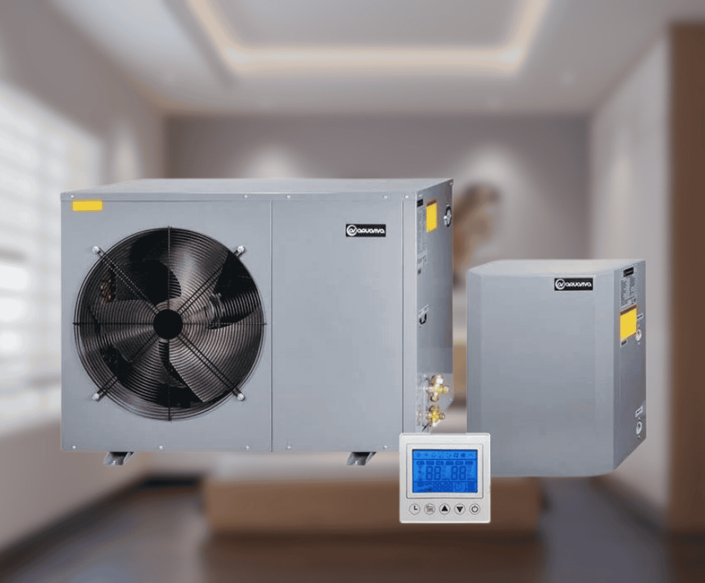 Инверторный тепловой насос Aquaviva AVH10SPV (10.25 кВт), до -25°C, сплит-система до 100 кв.м, 220 В, с циркуляционным насосом и трехходовым клапаном