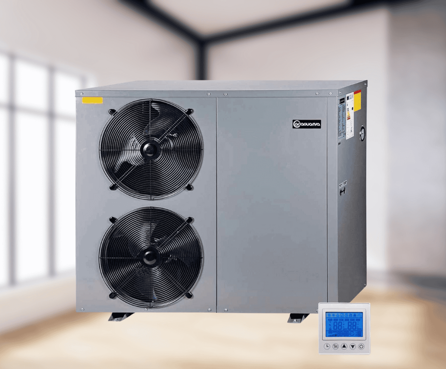 Инверторный тепловой насос Aquaviva AVH13MТ (12.8 кВт), до -20°C, моноблок до 140 кв.м, 220 В, с циркуляционным насосом