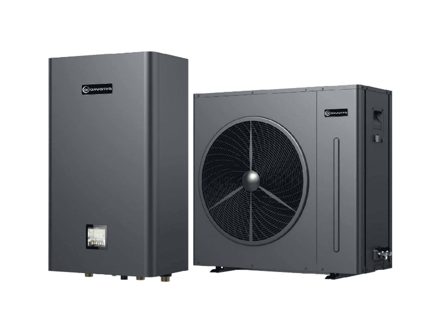 Інверторний тепловий насос Aquaviva Plus 6 (5.88 кВт), до -25°C, спліт-система до 60 кв.м, 220 В, з циркуляційним насосом та триходовим клапаном