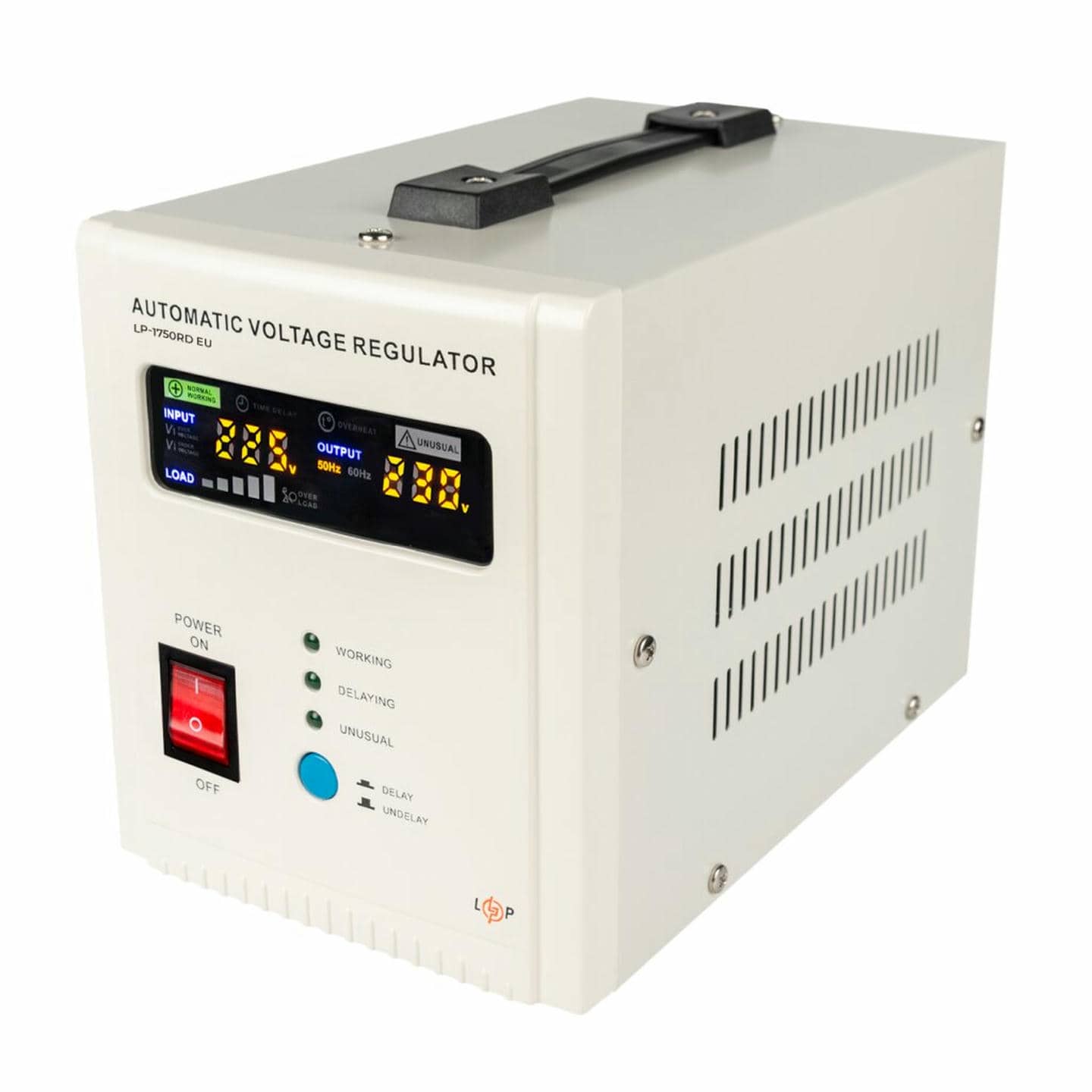 Стабілізатор напруги LogicPower LP-1750RD EU однофазний на 1 кВт, релейний, 7 ступенів стабілізації