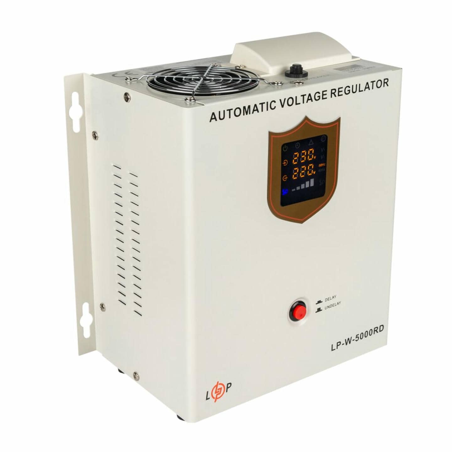 Стабілізатор напруги LogicPower LP-W-5000RD однофазний на 3 кВт, релейний, 7 ступенів стабілізації (настінний монтаж)