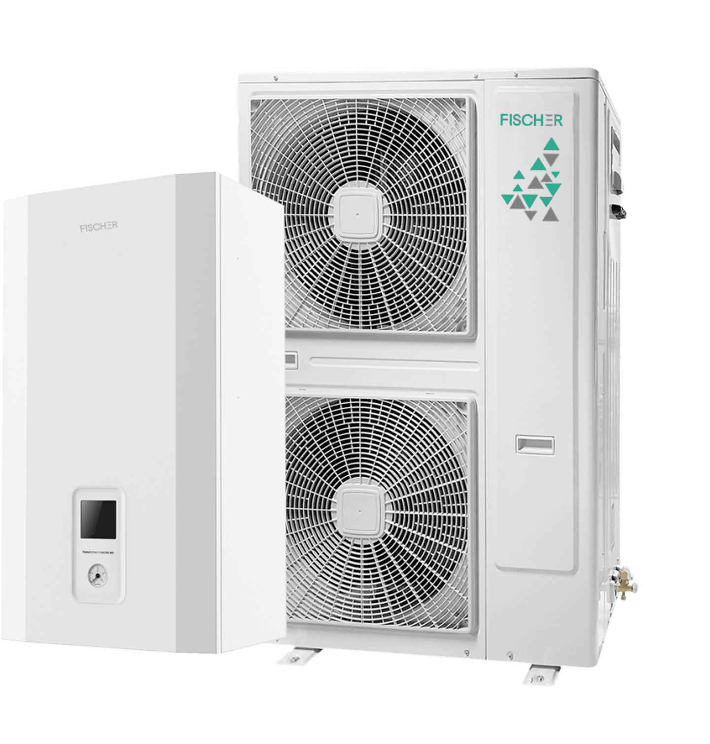 Інверторний тепловий насос Fischer FHP-OU14-A/FHP-GM16-AW, до -28°C, спліт-система до 140 кв.м (вбудований Wi-Fi)