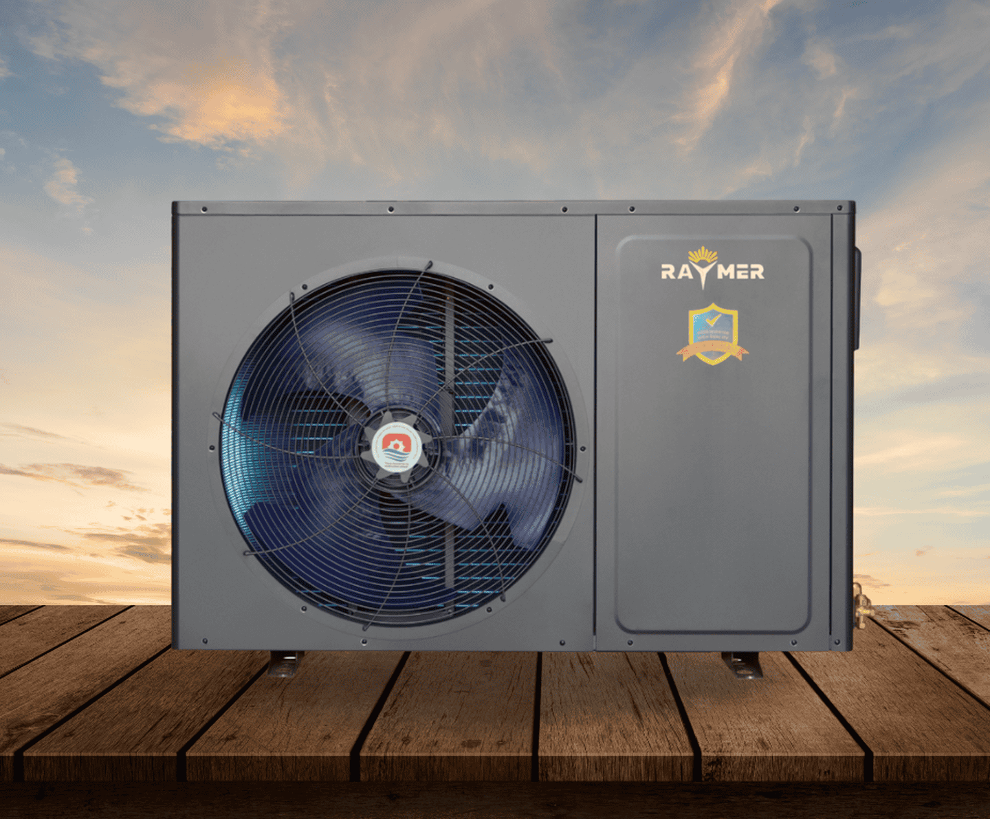 Тепловий насос повітря-вода Raymer RAY-10MN2 black на 10 кВт, On/Off до -20 °C, моноблок до 100 кв.м. 220V