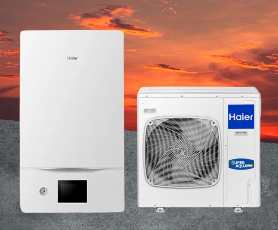 Тепловий насос Haier Super Aqua AW082SNCHA/HU102WAMNA 8 кВт, інвертор до -25 °C, до 80 кв.м. 220V