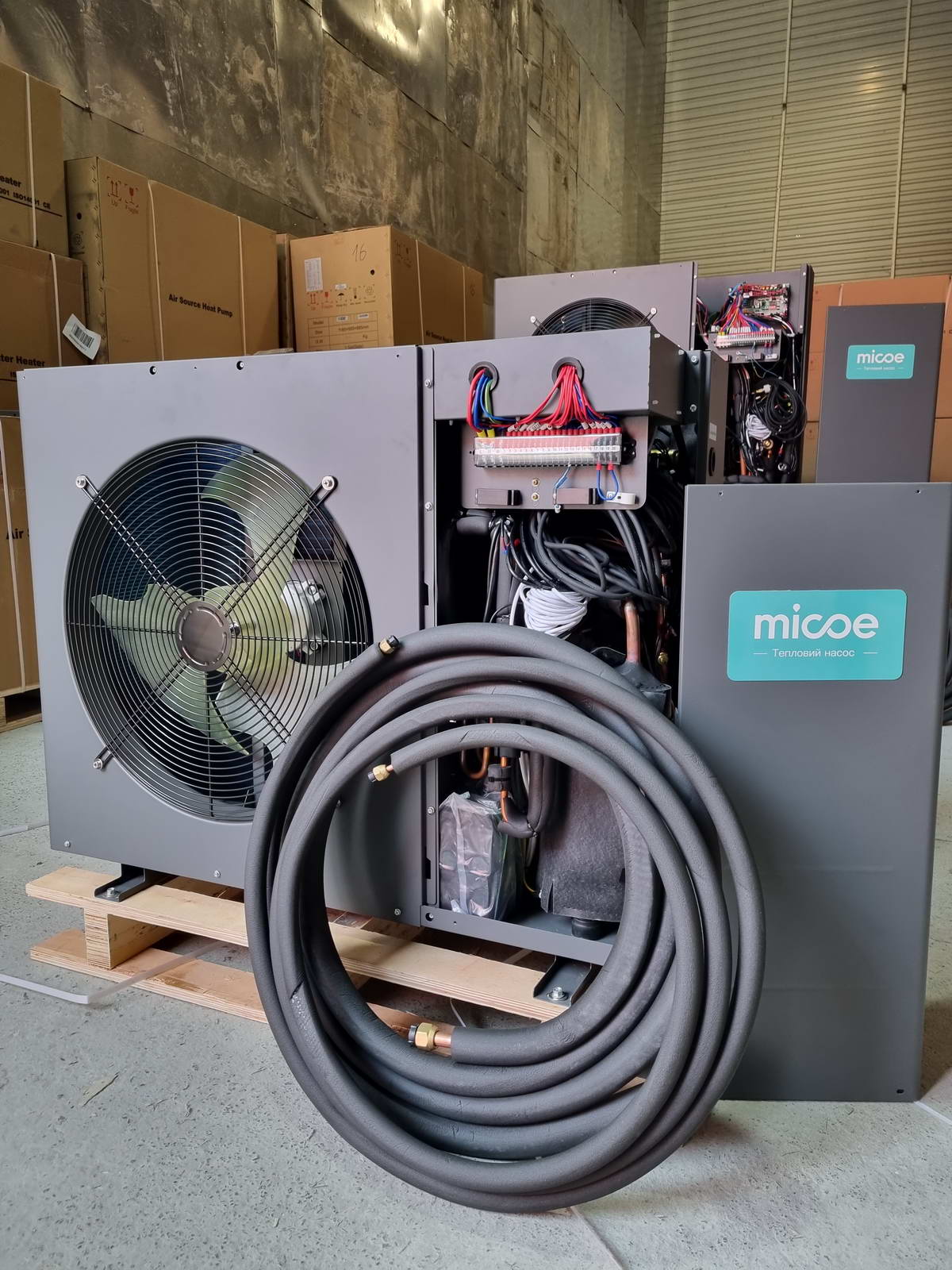 Інверторний тепловий насос Micoe MMHP-012A1S на 12 кВт, робота при -30°C, площа до 120 кв.м