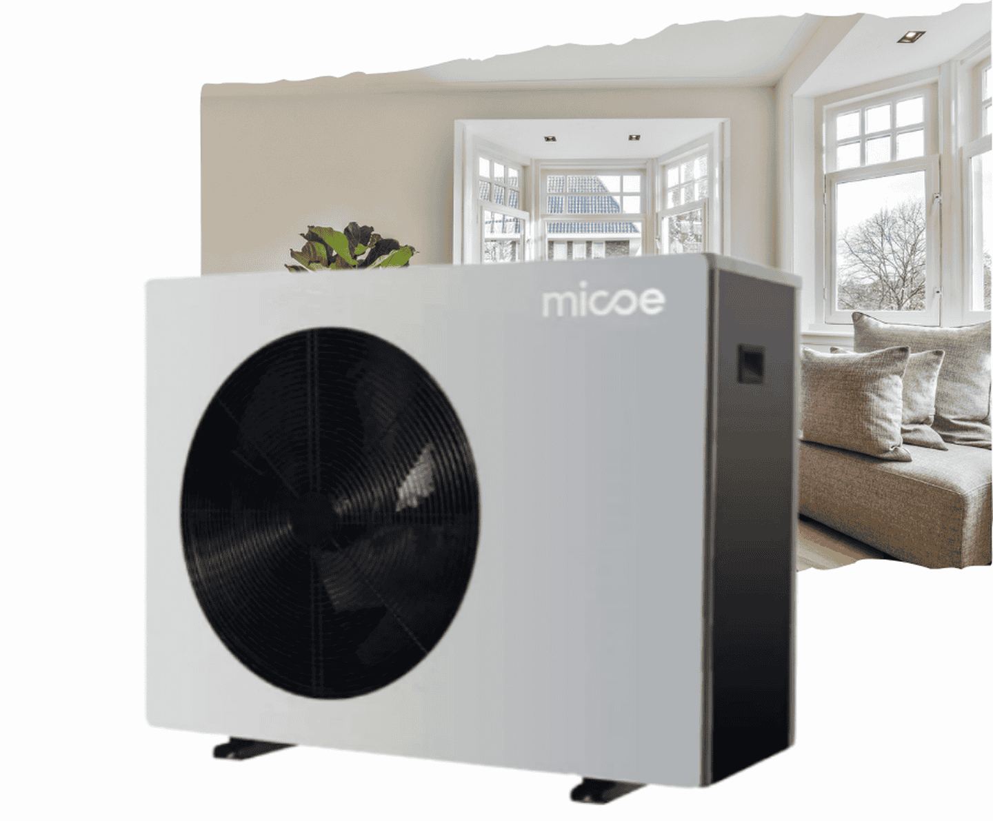 Інверторний тепловий насос Micoe MMHP-016B2 на 16 кВт, моноблок, робота при -30°C, площа до 160 кв.м, R32