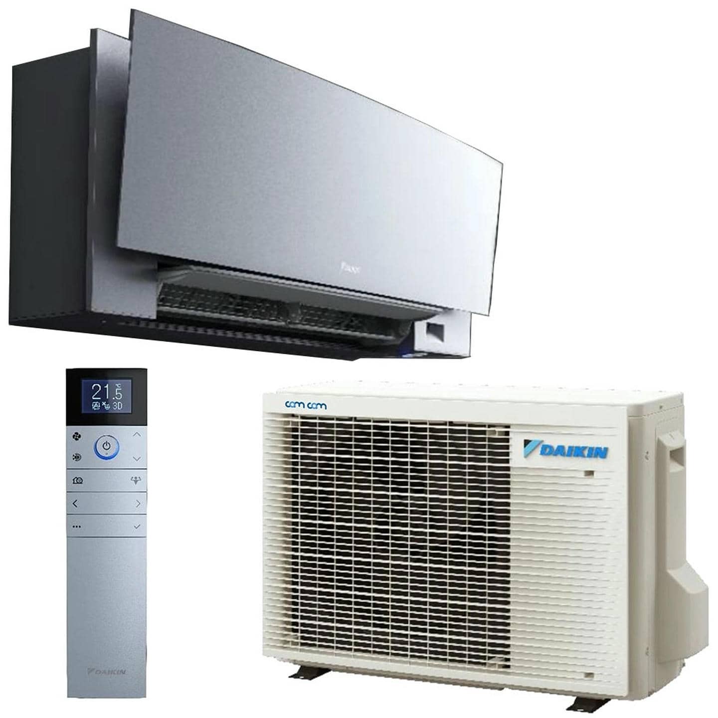 Кондиционер Daikin EMURA 3 FTXJ35AS/RXJ35A9 Silver, инверторный, 3,5 кВт, до 35 кв.м, работа при -20/+50°C, 220 В