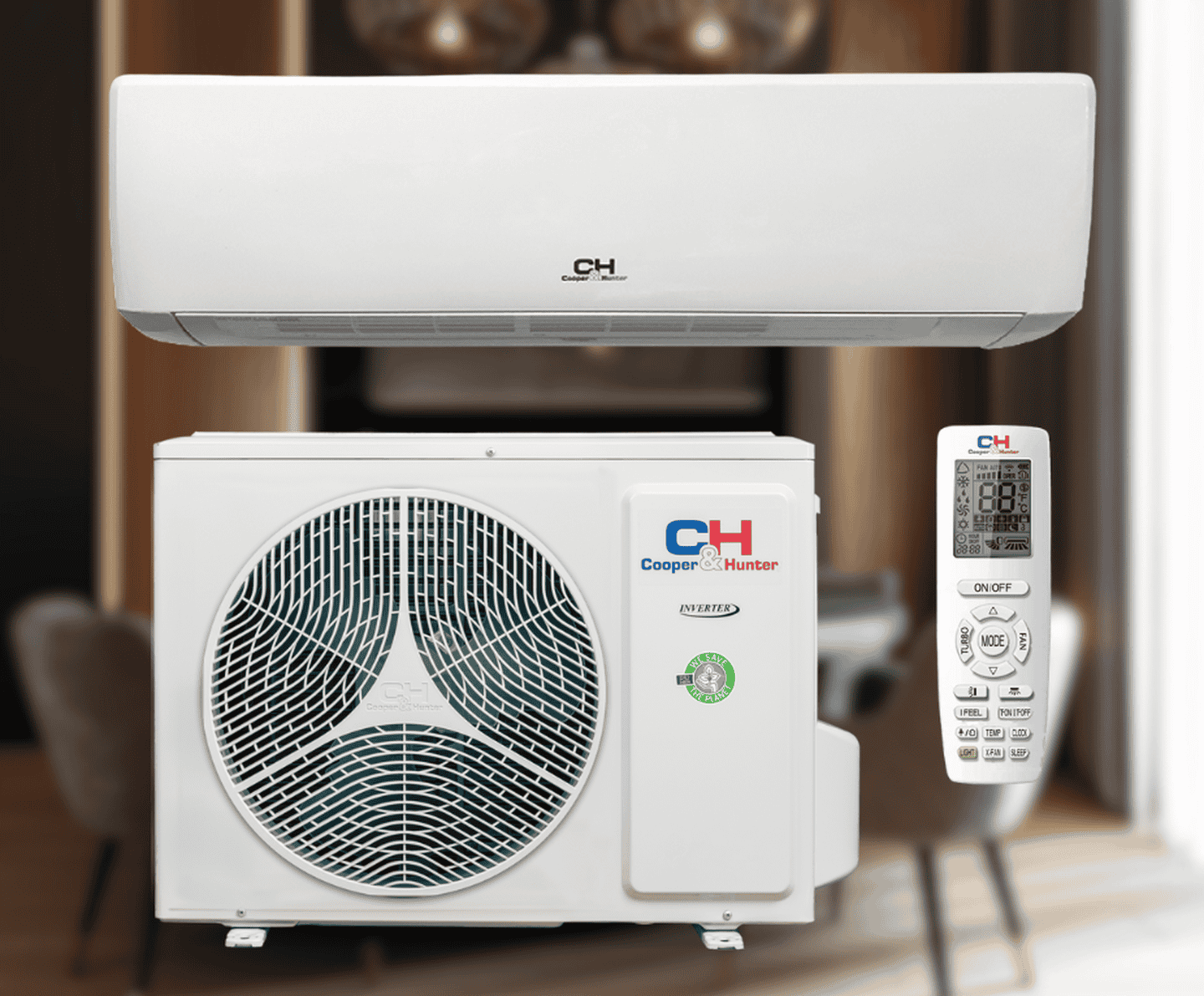 Кондиціонер Cooper&Hunter серія Vital CH-S18FTXF2-NG 4,6 кВт, інвертор до -15°C/+43°C, до 50 м²