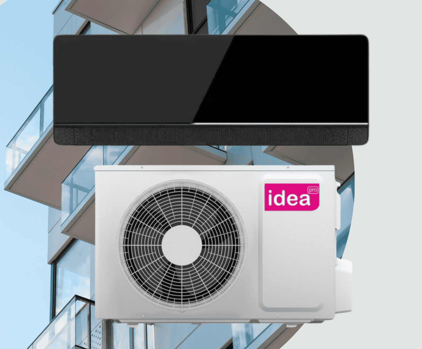 Кондиционер Idea BREEZE IPA-09HRM-FN8 BLACK, инверторный, 2.7 кВт, до 30 кв.м, работа при -25/+49°C, 220 В