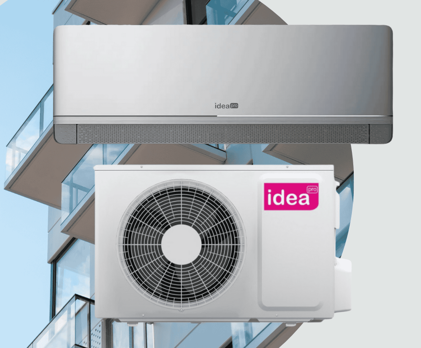 Кондиционер Idea BREEZE IPA-09HRM-FN8 SILVER, инверторный, 2.7 кВт, до 30 кв.м, работа при -25/+49°C, 220 В