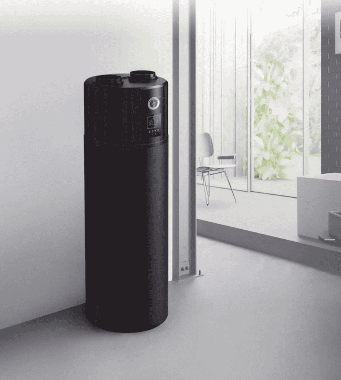 Тепловий насос Termojet серія Hot Spot 25HWR2-300L з вбудованим баком ГВП 300 л, до -7°/+43°С, на 2,42 кВт, 220В