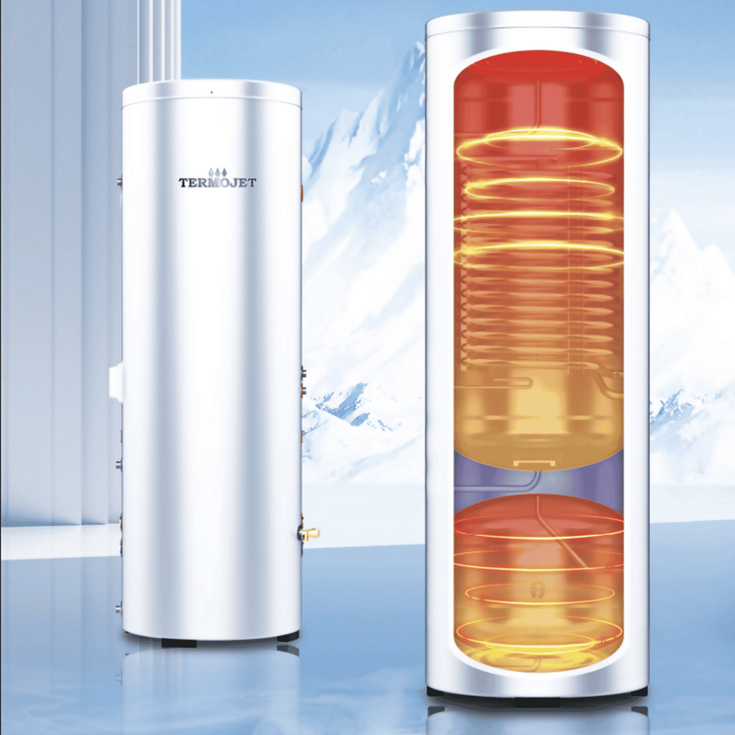 Бак-гібрид Termojet 185+65WBHMIC6-SA, бак ГВП 185 л та бак-накопичувач 65 л, площа теплообмінника 1,98 м²