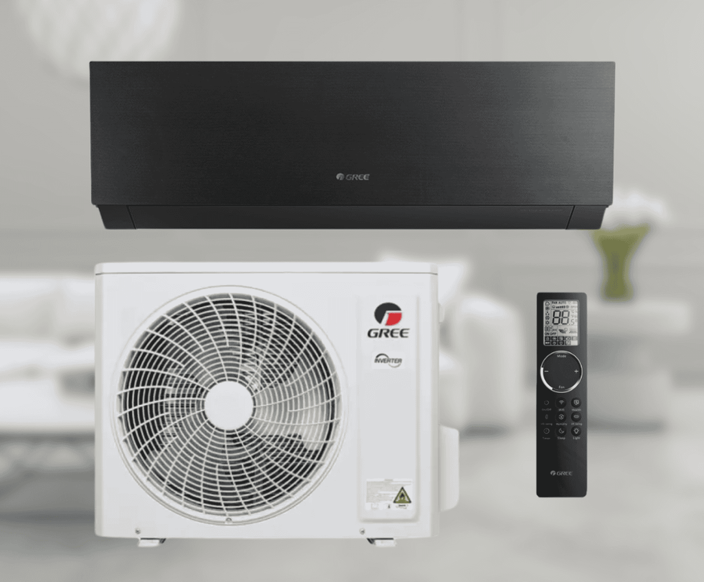 Кондиционер GREE Clivia GWH09AUCXB-K6DNA1A, инверторный, 2,7 кВт, до 30-35 кв.м, работа при -25/+50°C, 220 В