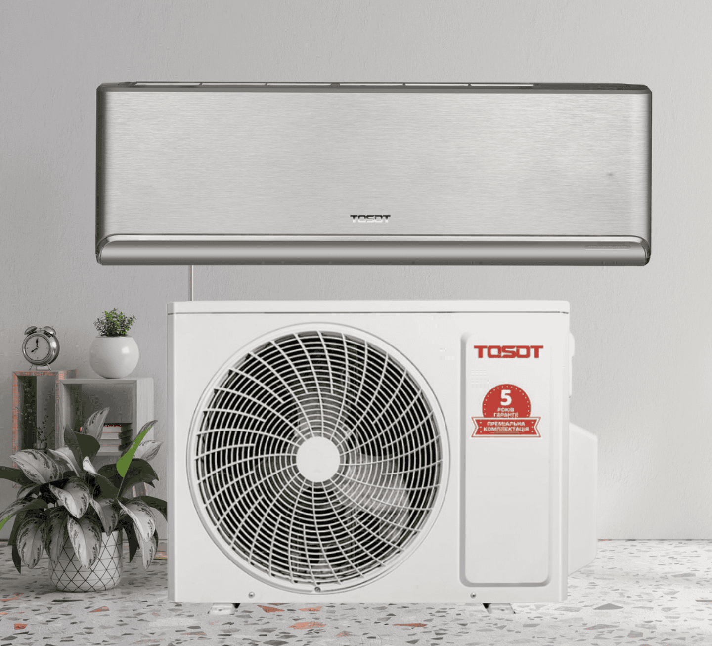 Інверторний кондиціонер TOSOT Naomi GD-09RS SILVER COOL, 2,7 кВт, до 25-30 кв.м, робота при -25/+50°C, 220 В