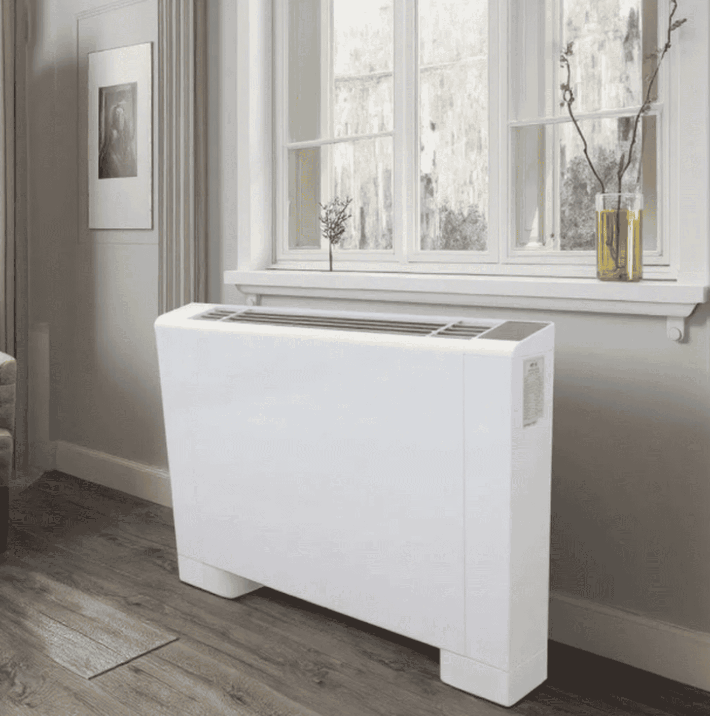 Підлоговий фанкойл Raymer FLP-30DC з WI-FI, до 30 кв.м, двотрубний, інверторний