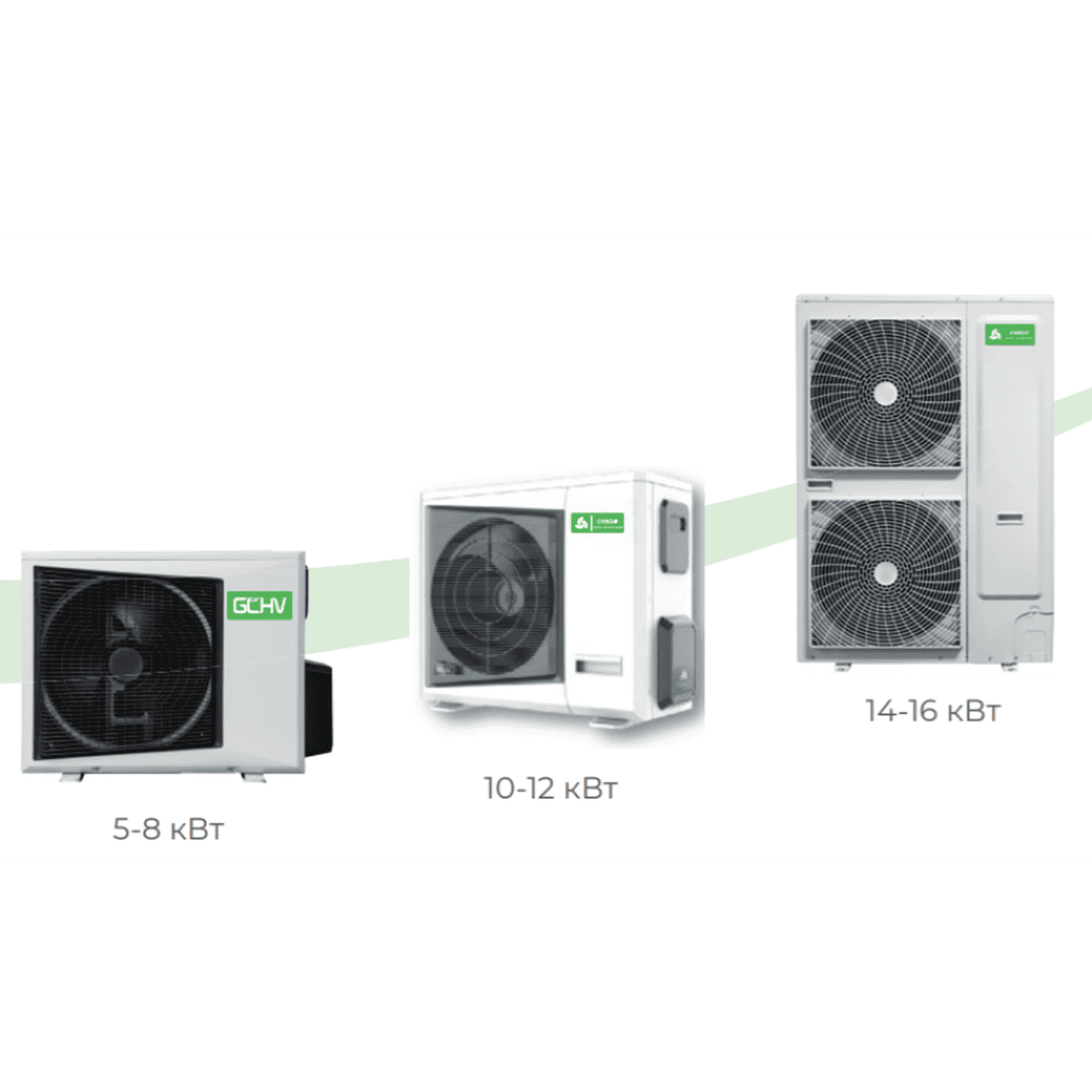 Інверторний тепловий насос Chigo GCHV CLP-V16HW/DZR4 на 16 кВт, площа до 160 м², робота при -28°С/+48°С, (380В)