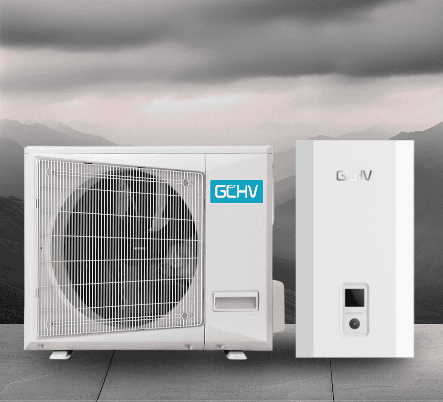 Інверторний тепловий насос Chigo GCHV CLP-V12HW/DR4 на 12 кВт, площа до 120 м², робота при -28°С/+48°С, (380В)