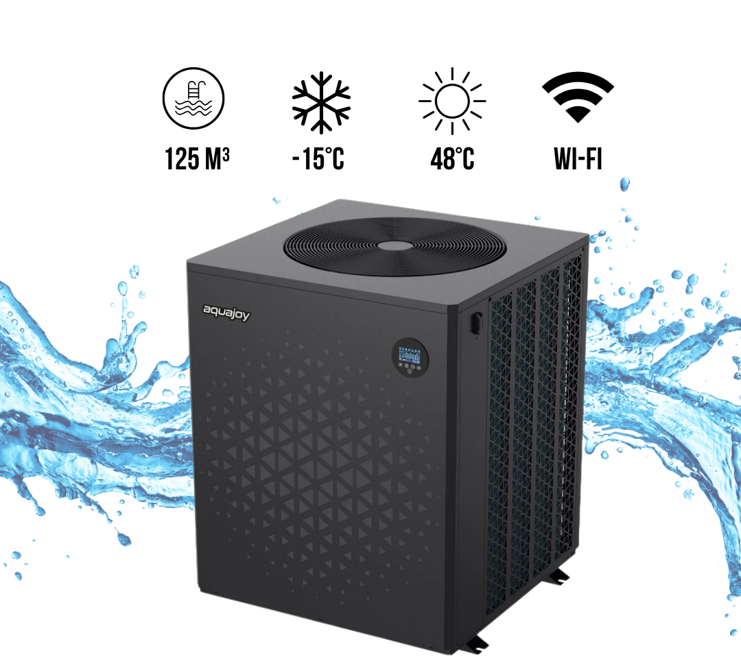 Инверторный тепловой насос Aquajoy Model A Vertical 35T (35.85 кВт) 380 В, объем бассейна до 125 м³, работа при -15 до +48°C