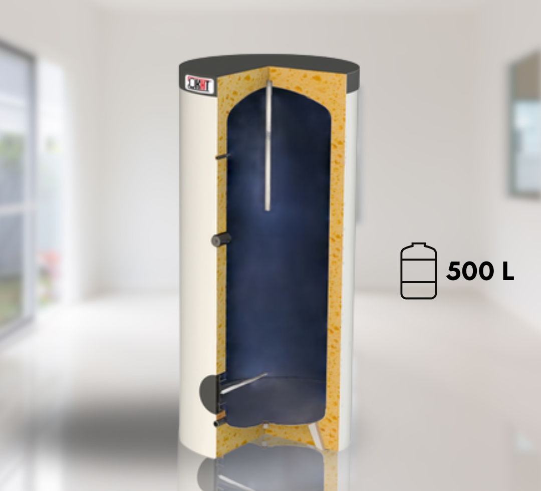 Бак ГВП, Premium KHT ВТ-B-00-500-WP-PU, водонагрівач, бойлер 500 літрів для теплових насосів, електрокотлів без теплообмінника